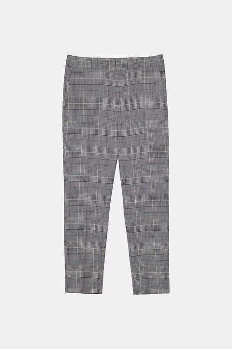 checkered cigarette trousers