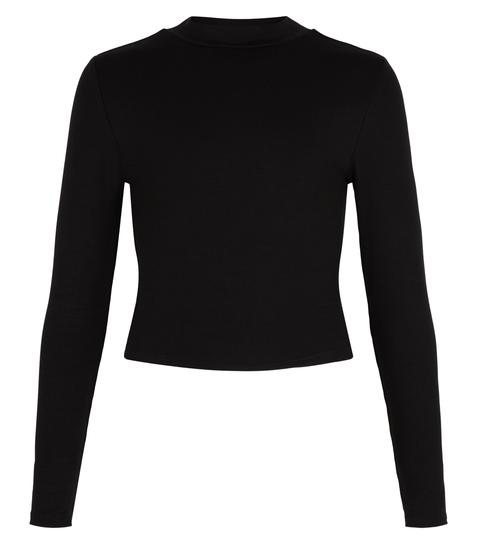 Girls Black Long Sleeve High Neck Top New Look From New Look On 21 Buttons