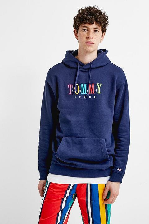 Tommy Jeans 85 Navy Hoodie - Blue L At 