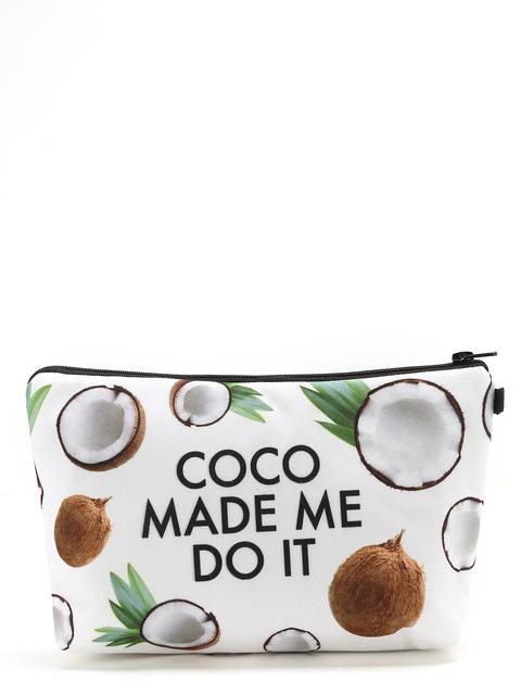 Coco & Letter Print Makeup Bag