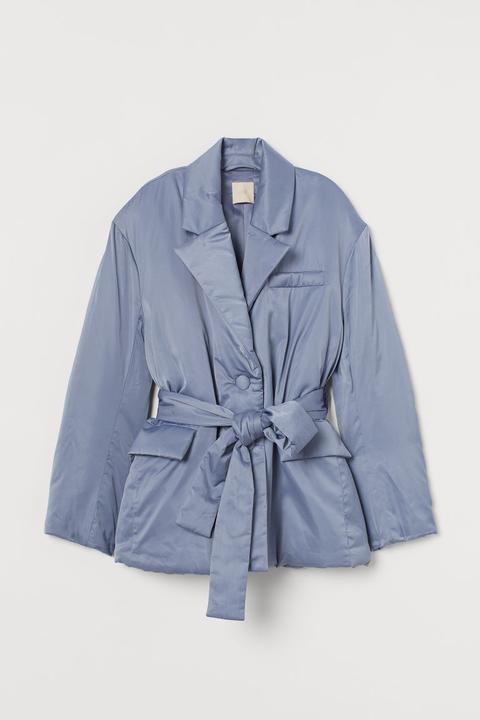 Padded Blazer-style Jacket - Blue