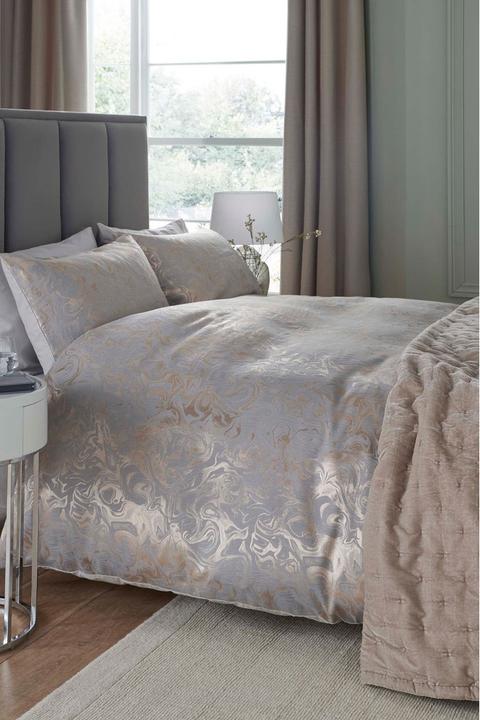 Next Jacquard Marble Duvet Cover And Pillowcase Set From Next On