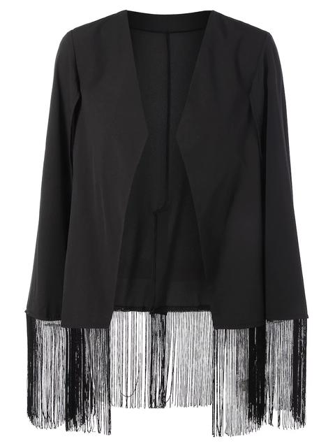 Fringe Asimmetrica Cape Blazer