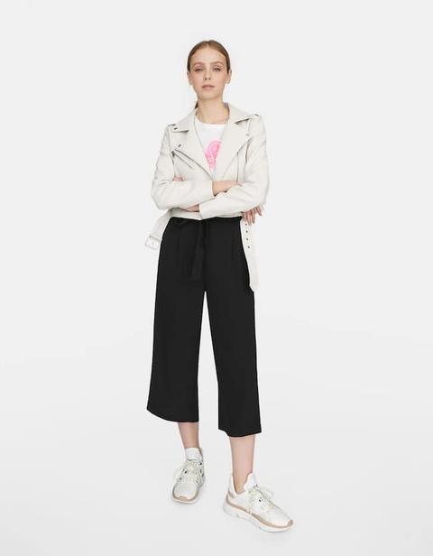 Jupe-culotte Fluide Noir