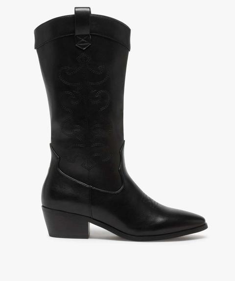 Bottes Femme Esprit Santiags Avec Tige Brodée