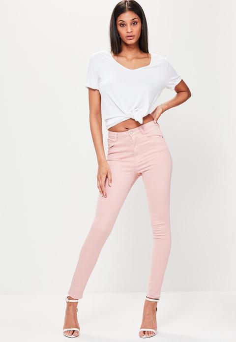 Pink Rebel High Waisted Stretch Skinny Jeans