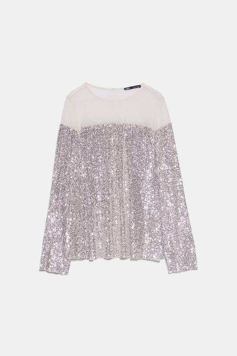 Top Con Paillettes