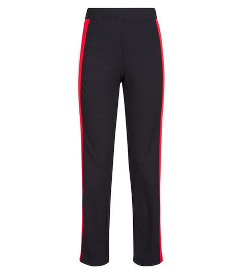 Cameo Rose Black Side Stripe Trousers New Look