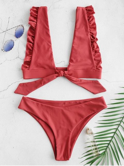 zaful ruffle bikini
