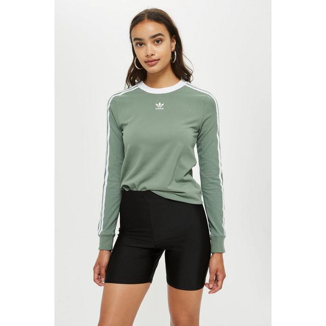 three striped long sleeve top by adidas