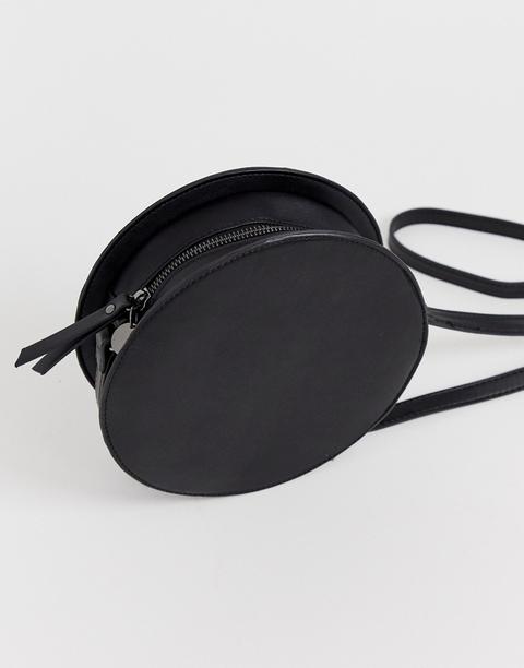 Pieces - Borsa A Tracolla Rotonda Nera - Nero