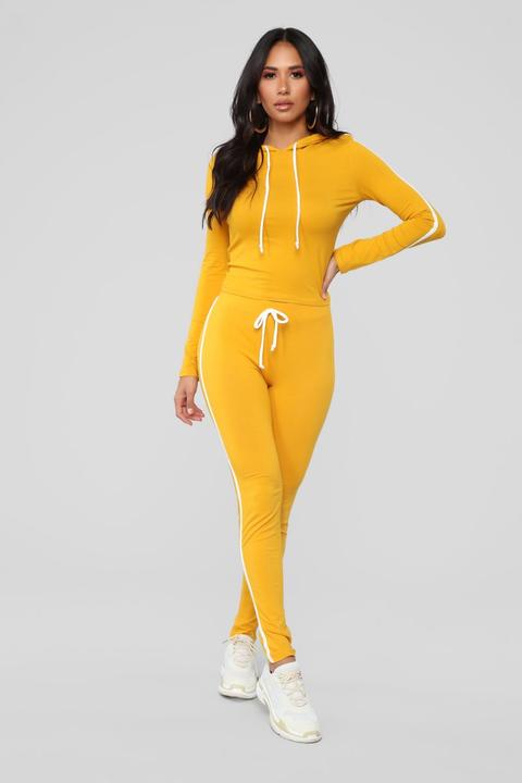 Tennis Time Long Sleeve Set - Mustard