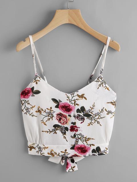 Top Crop A Fiori