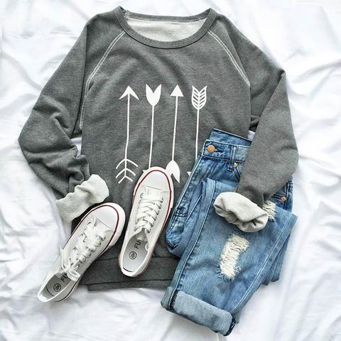 Cupshe Say Yes To The Arrow Sweatshirt