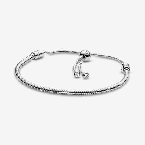 Pandora Pulsera Moments Con Cierre Deslizante Con Circonitas Cúbicas En Plata De Ley | 28 Cm