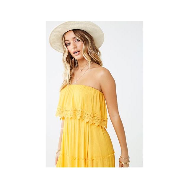 forever 21 yellow long dress