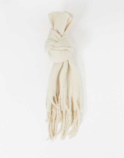 Monki Elsa Recycled Scarf In Beige-neutral