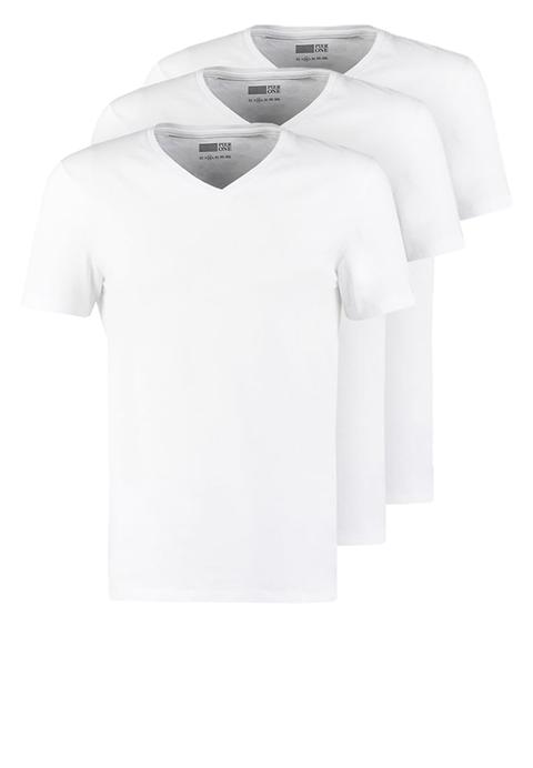 Pier One 3 Pack Camiseta Básica White