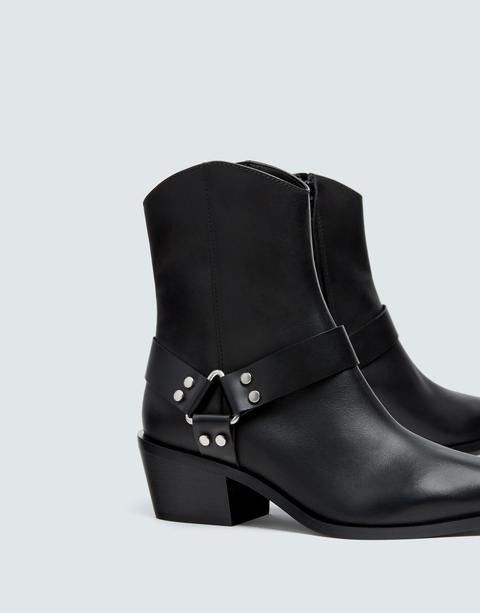 Stivaletto Pelle Cowboy Nero