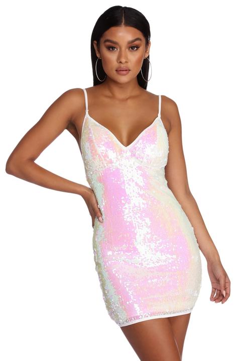 colorful sequin dress