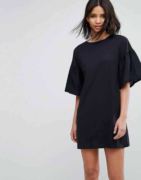 Vestido Recto De Manga Extragrande De Vero Moda