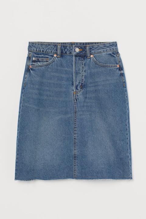 H & M - Gonna Di Jeans Al Ginocchio - Blu