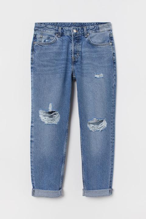 H & M - Boyfriend Low Jeans - Azul