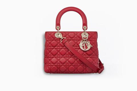 Borsa Lady Dior Morbida In Agnello Rosso