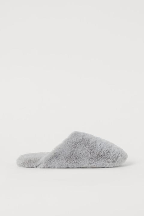 Warm-lined Slippers - Grey