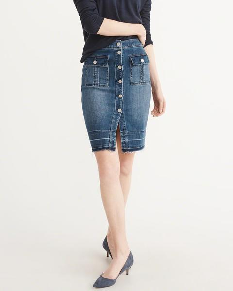 High-rise Denim Skirt
