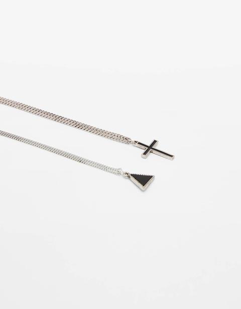 Set De Collares Plateados
