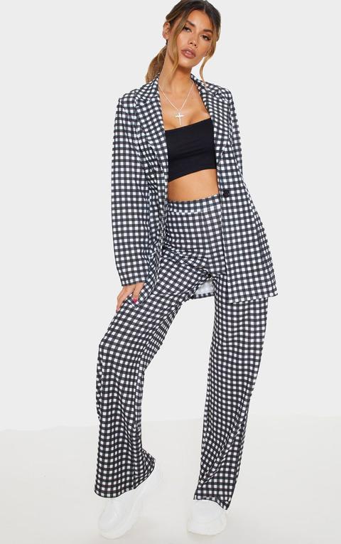 Black Gingham Trouser, Black