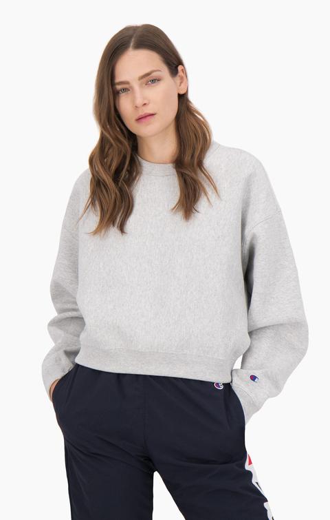 Cropped Reverse Weave Sweatshirt