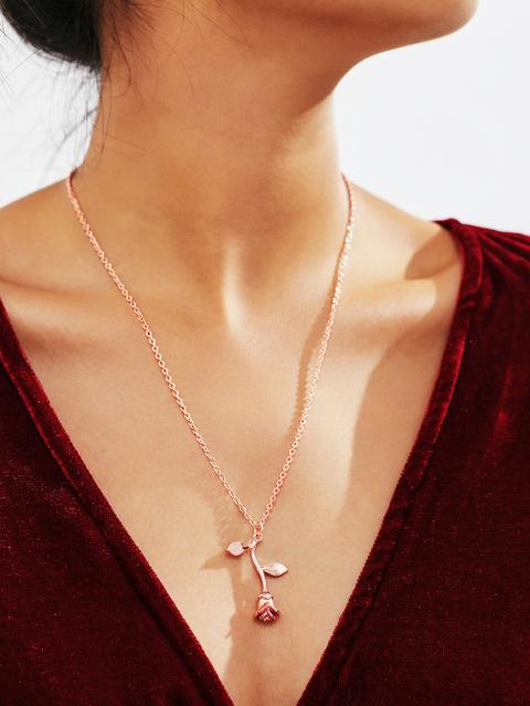 Collana Con Pendente Di Rosa