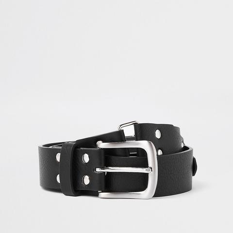 Black Studded Detail Belt