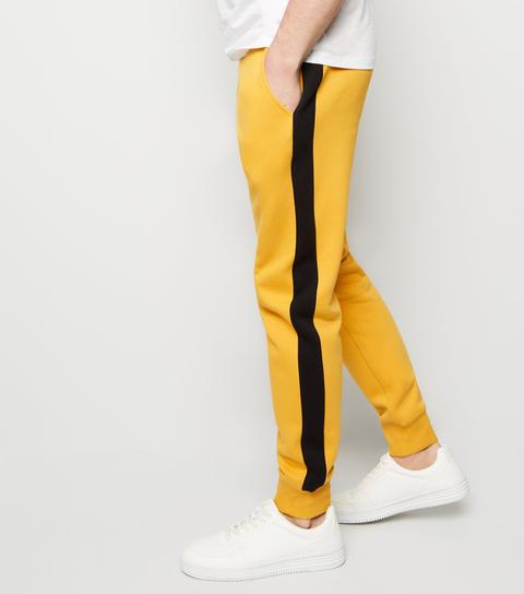 Yellow Side Stripe Joggers New Look 