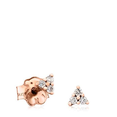 Pendientes Tous Brillants De Oro Rosa Con Diamantes