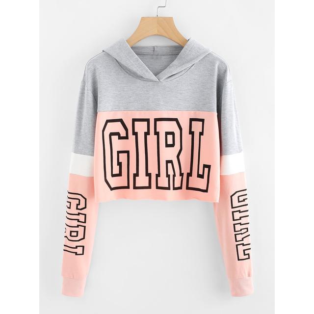 romwe color block sweatshirt