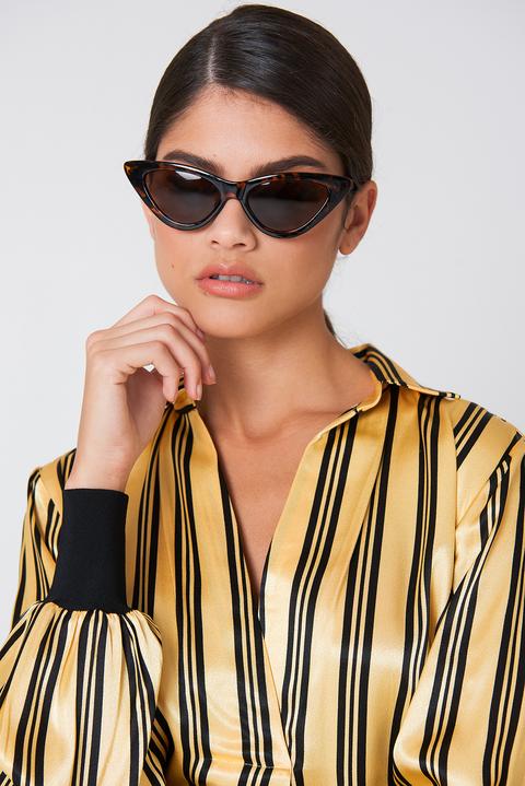 Pointy Cat Eye Sunglasses Turtle