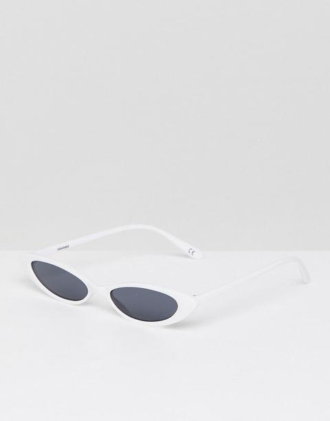 Gafas Pequeñas Estilo Ojos De Gato De Asos-blanco