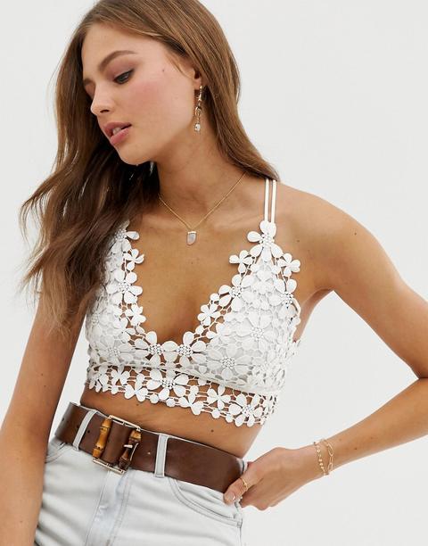 Sujetador Tipo Top Miss Dazie De Free People-blanco