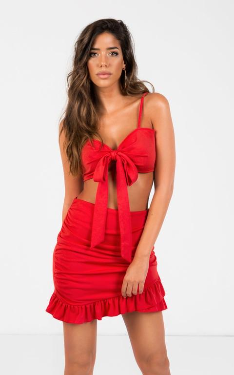 Top And Ruffled Skirt Co-ords Set