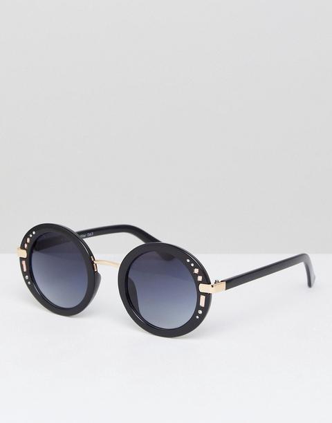 Aj Morgan - Occhiali Da Sole Rotondi Oversize Neri - Nero