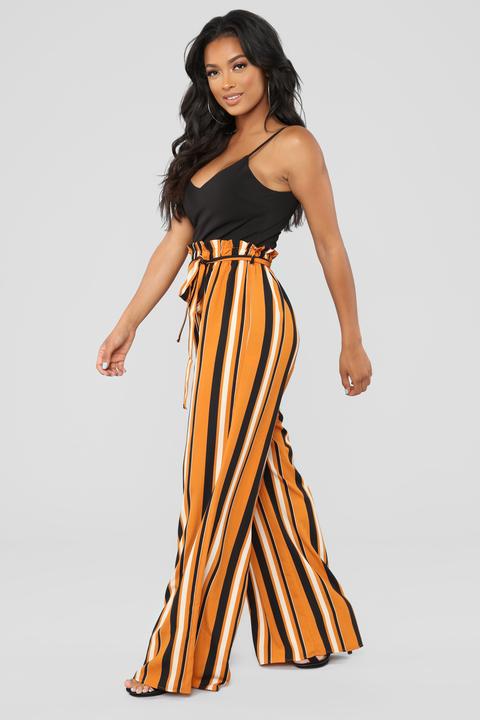 black and mustard jumpsuit