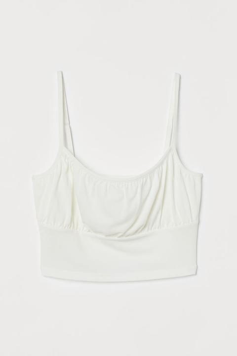 Top Cropped De Tirantes - Blanco