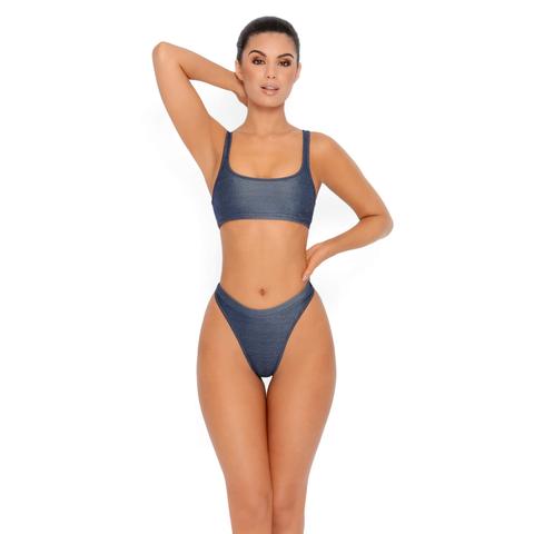 High On You High Leg Denim Bikini