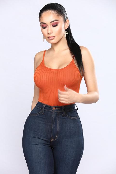 Shannon Basic Bodysuit - Rust