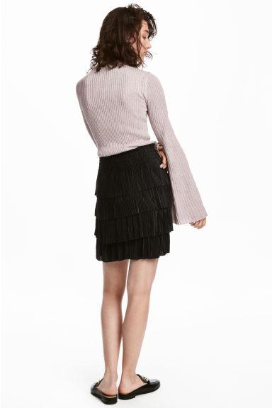 Pleated Tiered Skirt