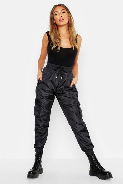 High Waist Pocket Side Shell Jogger