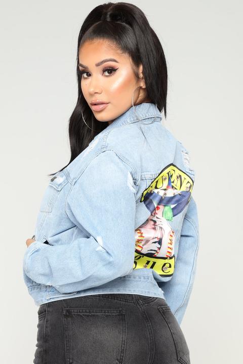 Fashion nova jean jacket womens sale